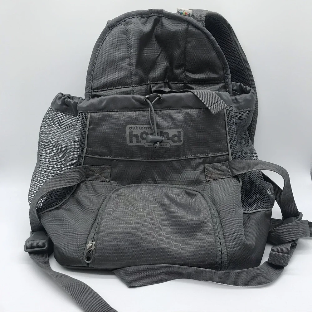 Outward Hound Gray Dog Front Carrier Bag Wearable Pooch Pouch Travel Adjustable